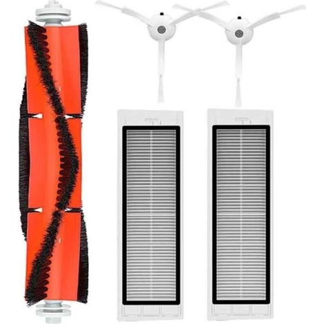 Lot de 5 accessoires pour aspirateur Xiaomi Roborock MI Robot S50 S51 S55 S5 S6 - Filtre de rechange et brosse latérale (1 brosse principale, 2 brosses latérales, 2 filtres HEPA) (1/4)