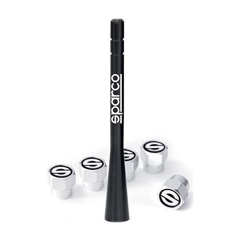Antenna SPC1417 con viti e tappi valvola pneumatici in alluminio (1/5)