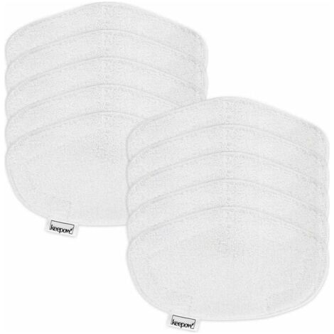 Paquete de 10 cabezales de fregona reutilizables para cepillo Vaporetto Vaporforce, PAEU0332. Cabezales de fregona de repuesto lavables para cepillo Polti Vaporetto Vaporforce. (1/5)