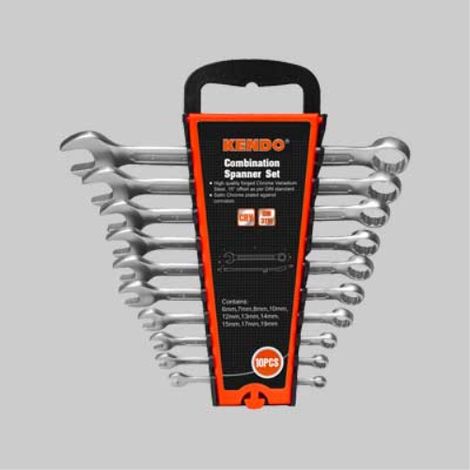 Serie chiavi combinate con supporto kendo 10 pezzi contenuto 6-19 mm KENDO (1/5)
