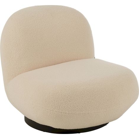 Chaise lounge blanche en bois et mousse design contemporain - Blanc neige et bois naturel (1/5)