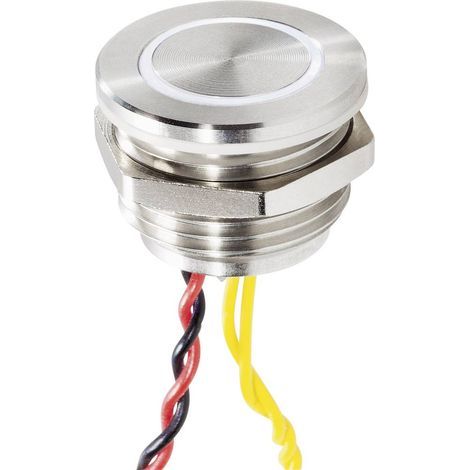 Renkforce RF-4707816 Bouton de sonnette avec piezo simple acier inoxydable, blanc 24 V/0,3 A (1/4)