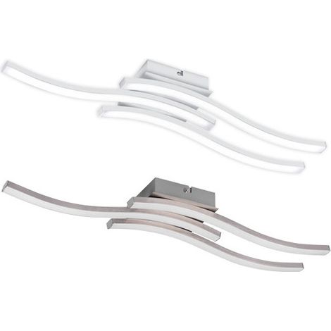 Plafonnier LED Route 3 Baguettes Nickel – 15W, 1800 lm, 4000K – Trio Lighting