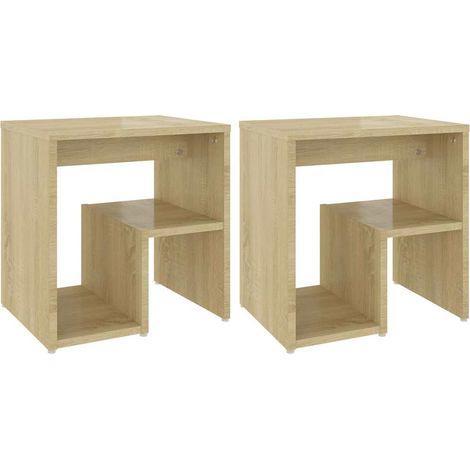 Maison Exclusive - Comodini 2 pz Rovere Sonoma 40x30x40 cm in Legno Multistrato (1/5)