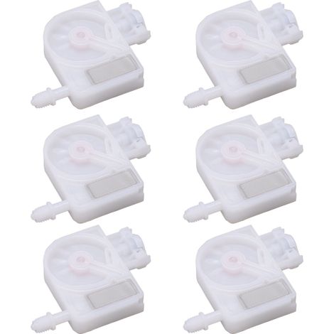 6 Manchons à Encre avec Filtre en Plastique PP pour Imprimantes DX5 DX6 DX7, Fils Blancs Inclus (1/5)