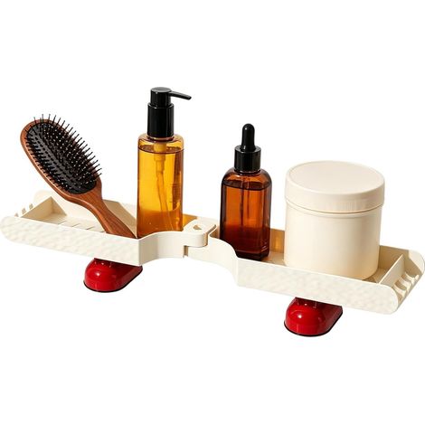 Étagère pour rangement à poser sur le lavabo antidérapante sans perçage (1/5)