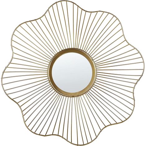 Specchio a forma di fiore oro 40 cm per soggiorno camera da letto Sens