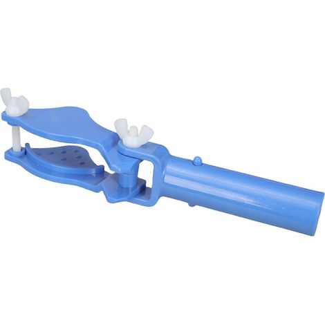Outil d'entretien universel pour supports de brosses de nettoyage de piscine, comprenant des pinces en V et des vis de montage, adapté aux brosses de nettoyage, disponible en plusieurs couleurs. (1/5)