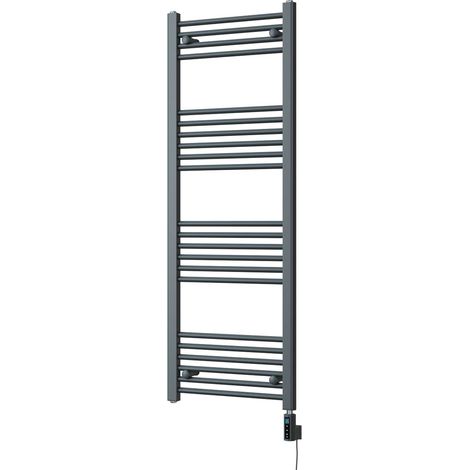 Zennor - Anthracite Electric Towel Rail H1400mm x W500mm Straight 500w Thermostatic WIFI (1/3)