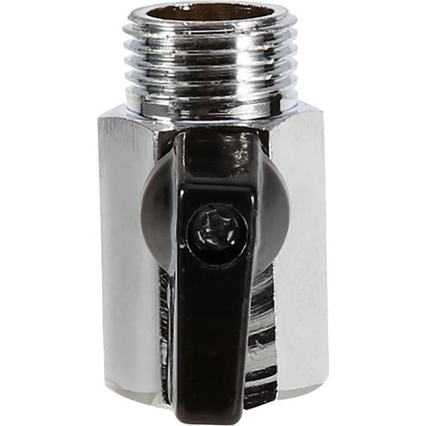 Robinet à boisseau sphérique 1/2" filetage mâle x femelle pour compresseur d'air (1/5)