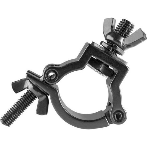 Collier de serrage pour structure - BeamZ BC35B-75, jeu de 4 demi-raccords minces en aluminium - Charge maximale : 75 kg - Noir (1/5)