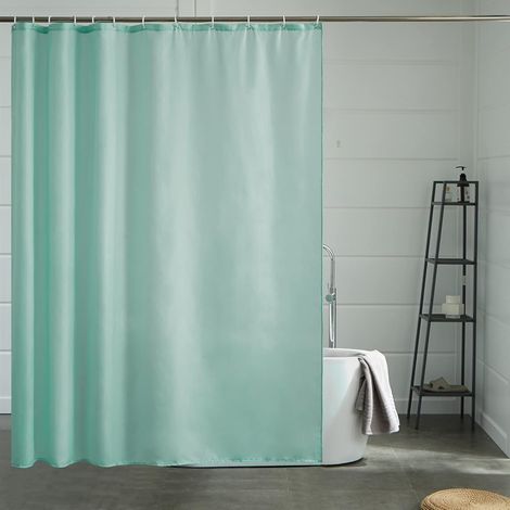 Rideau Douche Vert Menthe 180x180cm Polyester Anti-Moisissure (1/5)