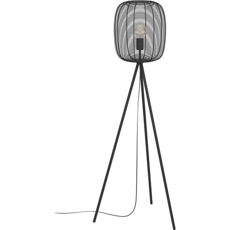 [GEBRAUCHT] B-Ware EGLO Stehleuchte Standlampe Lampe schwarz Metall 1405cm E27 Rinroe60 (1/2)
