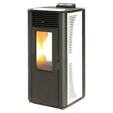 Termostufa a Pellet Ventilata King 24 Idro 22kW 510m3 Bianco - 17377