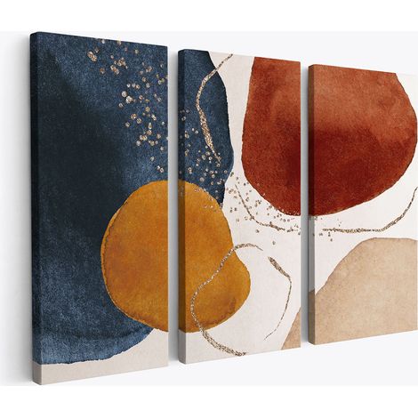Tableau triptyque - Abstrait (1/4)