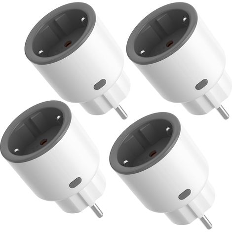 S60TPF Smart WiFi-Steckdose, 16 A, 4er-Pack (Typ F/E), Steckdosen, Fernbedienung und Zeitschaltuhr über die eWeLink-App, kompatibel mit Alexa/Google Home, 16 A/4000 W (1/5)