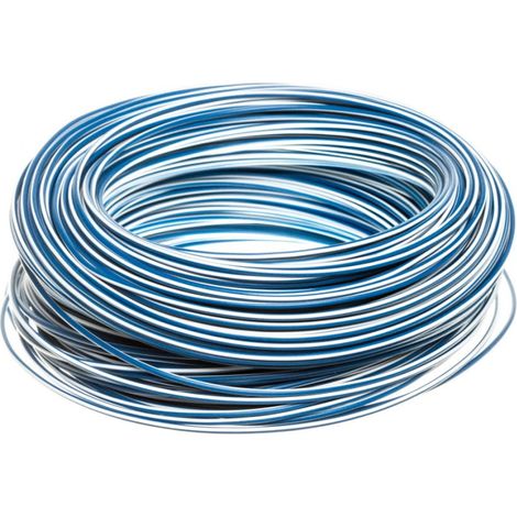 Cable de instalación H05VK 075 azul oscuro con raya blanca 4510922 100m