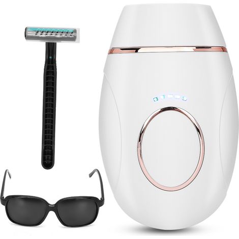 Épilation IPL Mini Indolore Aisselles Jambes Corps Désiletteur Lumière Indicateur Blanche 110-240V Prise UE (1/5)