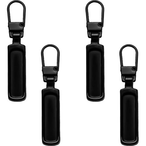 Tiracerniera, 4 pezzi di tiracerniera per riparazione, tiracerniera in metallo, tiracerniera rimovibile, tiracerniera di ricambio, per vestiti, jeans, valigie