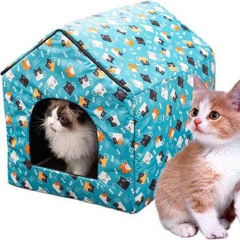 Maison pour Chat Rafraîchissante,Tente Imperméable pour (1/5)