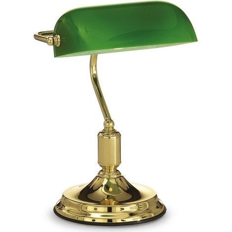 Lampade Da Scrivania - Ufficio Classico Lawyer Metallo Ottone 1 Luce E27