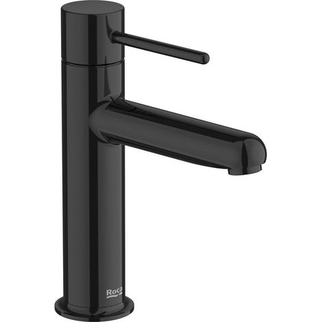 MEZCLADOR LAVABO NU DE CUERPO LISO CON AIREADOR Y MANETA PIN NEGRO TITANIO (1/2)