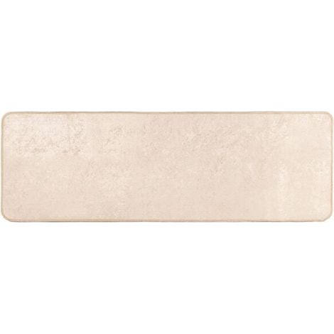 Tapis uni beige MARSA, 50 x 100 cm, en polyester et PVC. (1/5)