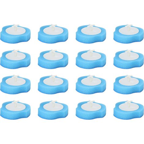 16 pièces Brosses WC Remplacement Têtes Jetables Solubles Nettoyant Recharge Brosse Toilette Salle de Bain (1/5)