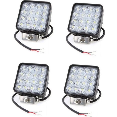 Trade Shop - 4x 48w Led Light Faro Lampada Por Trabajador Auto Barca Camion Klw Suv 12v 24v - (1/3)