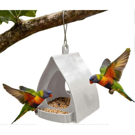 Mangeoire suspendue oiseaux extérieur, résistante intempéries, crochet maison anti-écureuils pour jardin (1/5)