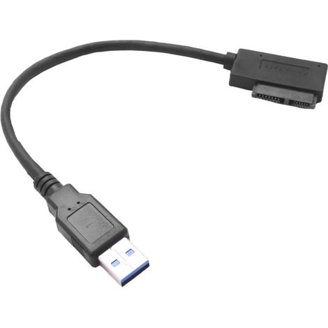 Adaptador de cable USB 3.0 A de 7 + 6 pines y 13 pines para unidad óptica de CD/DVD ROM de portátil (1/4)