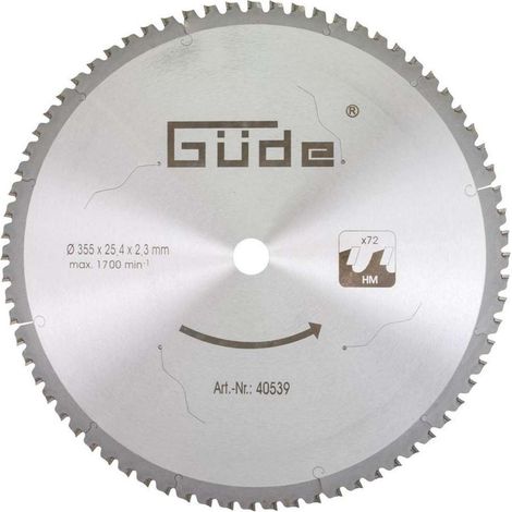 Güde - Hoja de sierra para metal 355x25,4 mm 40539 (1/2)