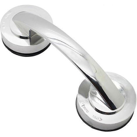 Barre d'appui de salle de bain à ventouses, poignée de sécurité de douche pour seniors, capacité de 15 kg, design ergonomique, 190 mm, blanche (1/4)
