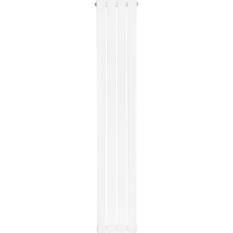Radiateur Plat à 1 Colonne 1600 x 280 mm en Acier Carbone Blanc Chauffage Centrale Moderne Verticale Monté Sur Mur Cuisine Salle de Bain [Brosse de Nettoyage & Supports INCLUSES] (1/5)