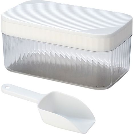 1 pièce Moule à glaçons en silicone, 32 compartiments carrés, avec couvercle et pelle, pour cocktails et thé au lait (1/5)