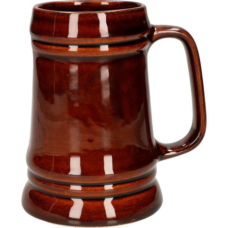 KOTARBAU Chope à bière en céramique avec nom pour vin, bière, bière (1 l) (1/5)