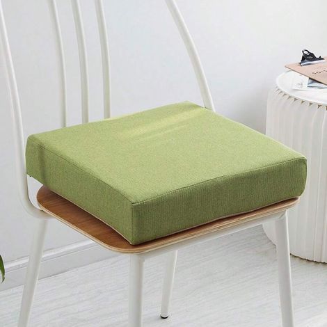 Coussin de siège en mousse haute densité, 50 x 50 x 5 cm, léger et confortable(Haricot vert)