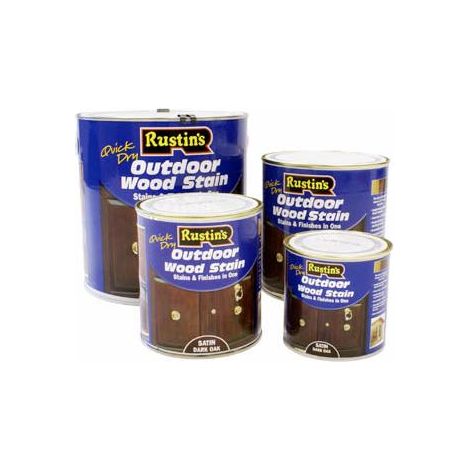 Rustins ESDO250 Quick Dry Exterior Woodstain Satin Dark Oak 250ml RUS1940