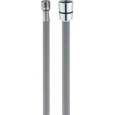 Tuyau de Rechange pour Robinetterie de Cuisine M15/1 x 1/2" x 150cm, Tuyau de Cuisine en Nylon Gris (1/4)