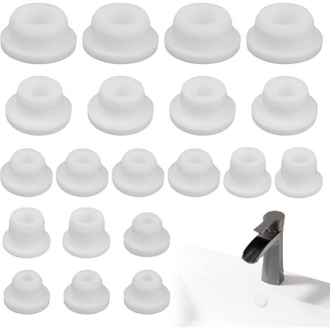 Lot de 20 bouchons de buse en silicone pour jacuzzi et baignoire 5 tailles : 13/14/16/18,8/22,8 mm Capuchons de protection imperméables réutilisables pour buses spa et cache-trou dans la salle de (1/5)