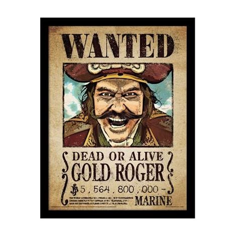 ONE PIECE GOLD ROGER WANTED CADRE 30X40 PYRAMID 64ONE001