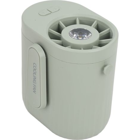 Ventilateur de taille professionnel à 3 vitesses réglables, longue autonomie, fonctionnement silencieux, portable, à pince, pour chantiers extérieurs, gris et vert. (1/5)
