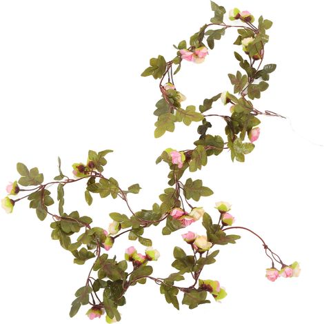 Guirlande Lumineuse LED en Fleurs de Rotin, 20 Ampoules à Piles pour Décoration de Fête et Événements (1/5)