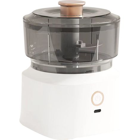 Procesador de alimentos eléctrico, picador compacto, acero inoxidable, para papillas, verduras, carne, fruta, frutos secos y para cocinar en familia. (1/5)