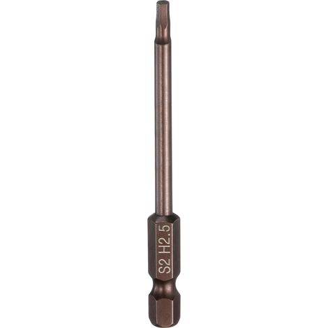 Foret À Tête Hexagonale Plate H2.5 (2.5mm) Acier S2 Ton Cuivré (1/5)