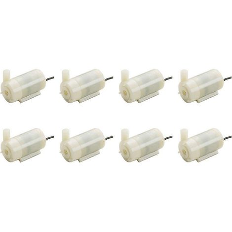 Set mit 8 weißen, geräuschlosen Mini-Tauchpumpen für horizontale Montage (DC 3 V, 5 V) (1/5)