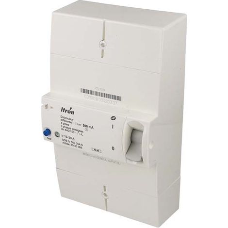 Itron – Disjoncteur tripolaire sélectif 10/30A – Courbe C – Pour installation triphasée – Protection contre surcharge et court-circuit (1/2)