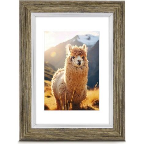 Cadre photo en plastique "Lima", olive, 10 x 15 cm