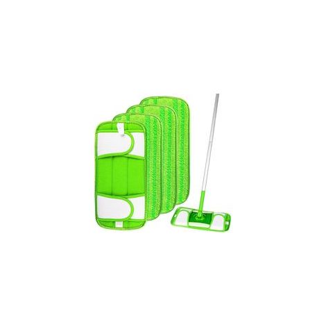 Lingettes Reutilisable pour Swiffer Sweeper 4 Packs,à vadrouille réutilisable,Mop Pads en Microfibres pour Nettoyer et frotter Les sols secs ou humides, Le Bois, carrelage et marbre