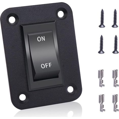 On-Off Switch 12V 20A 4 Pins DPST Switch Rocker Panel RV Light Switch pour les remorques RV Camping Boats KCD2-7-201-B1-DZ-BZ